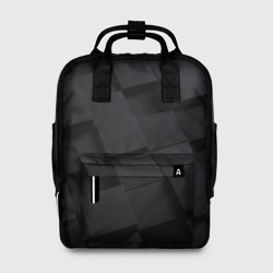 Женский рюкзак 3D Чёрные геометрические блоки