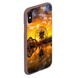 Чехол для iPhone XS Max матовый Река и Парк развлечений - фото 2