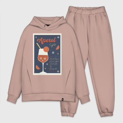 Мужской костюм oversize хлопок Aperol spritz