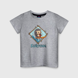 Ежик занимается серфингом – Детская футболка хлопок с принтом купить со скидкой в -20%