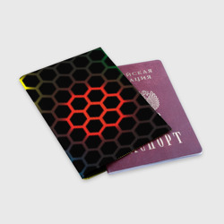 Обложка для паспорта матовая кожа Шестигранный паттерн - фото 2