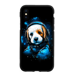 Чехол для iPhone XS Max матовый Собачка в космосе