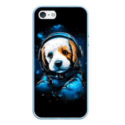 Чехол для iPhone 5/5S матовый Собачка в космосе