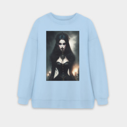 Женский свитшот oversize без начеса хлопок Готическая девушка