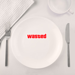 Набор: тарелка + кружка Wasted - красная - фото 2