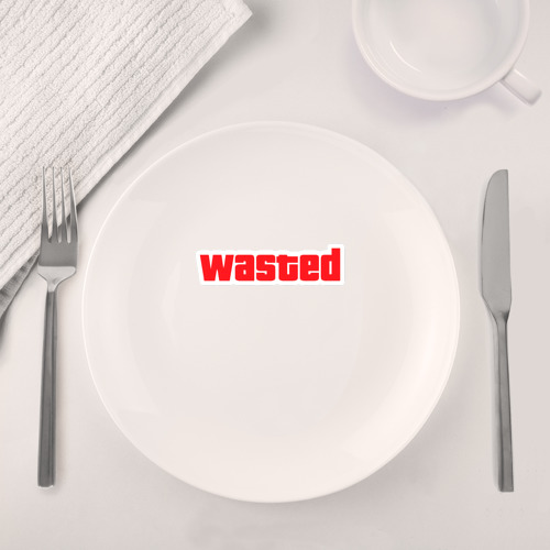 Набор: тарелка + кружка Wasted - красная - фото 4