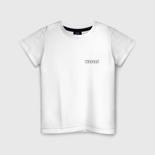Детская футболка хлопок Wasted белый - мини, цвет белый