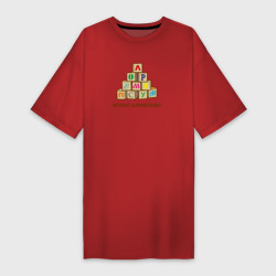 Платье-футболка хлопок Кубики с буквами - играю шрифтами