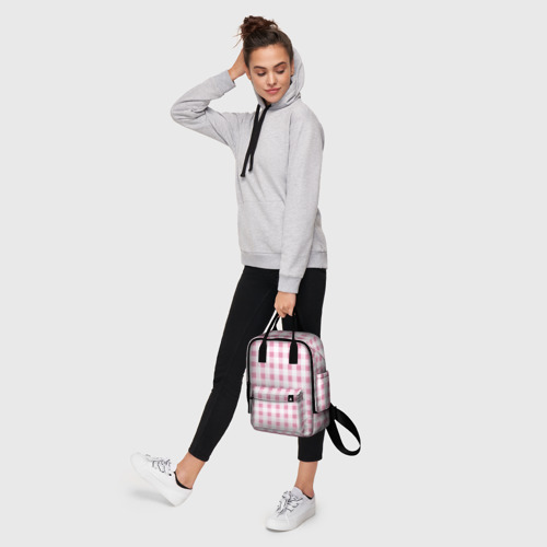 Женский рюкзак 3D Барби-розовый: клетка - фото 4