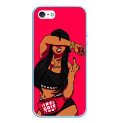 Чехол для iPhone 5/5S матовый Rich bitch swag