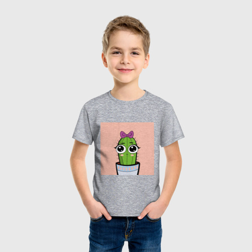 Детская футболка хлопок Почти кудряшка Сью, цвет меланж - фото 3