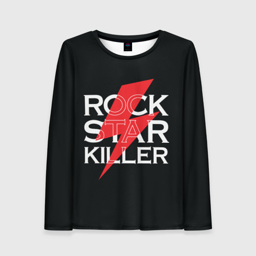 Женский лонгслив 3D Rock Star Killer, цвет 3D печать