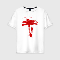 Женская футболка хлопок Oversize Dead Island 2 - пальма