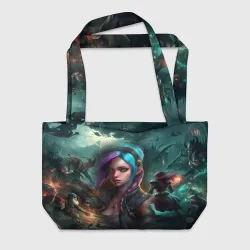 Пляжная сумка 3D Jinx art Arcane League of Legends