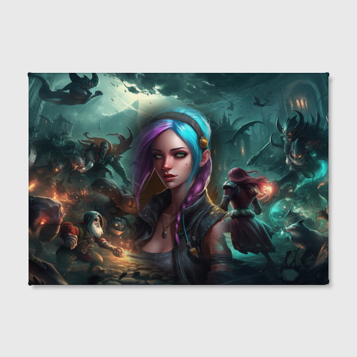 Холст прямоугольный Jinx art Arcane League of Legends, цвет 3D печать - фото 2