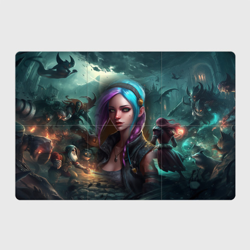 Магнитный плакат 3Х2 Jinx art Arcane League of Legends