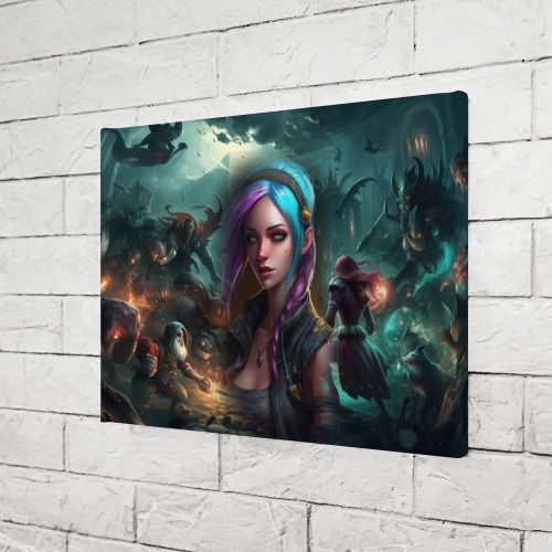 Холст прямоугольный Jinx art Arcane League of Legends, цвет 3D печать - фото 3