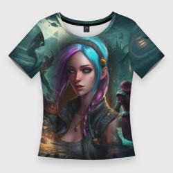 Женская футболка 3D Slim Jinx art Arcane League of Legends