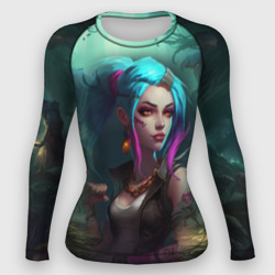 Женский рашгард 3D Jinx fantasy art Arcane League of Legends