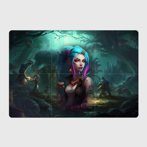 Магнитный плакат 3Х2 Jinx fantasy art Arcane League of Legends