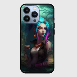 Чехол для iPhone 13 Pro Jinx fantasy art Arcane League of Legends