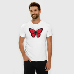 Мужская футболка хлопок Slim Албания бабочка - фото 2