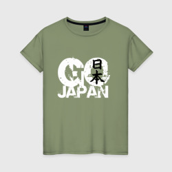 Женская футболка хлопок Go Japan - motto