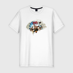 Мужская футболка хлопок Slim Dead Island 2 - characters