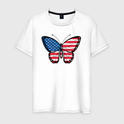 Мужская футболка хлопок США бабочка