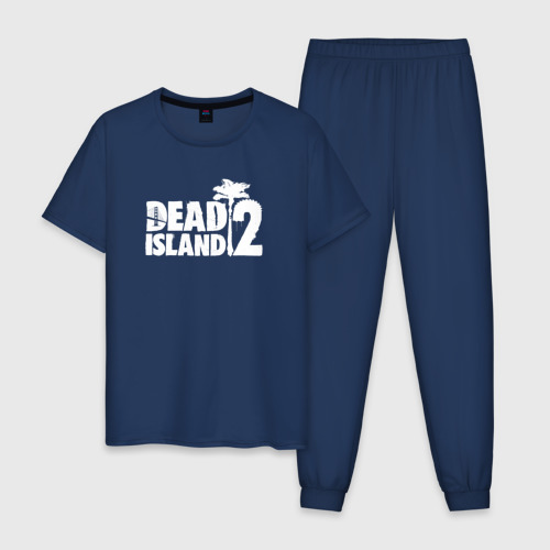 Мужская пижама хлопок Dead Island 2 - logo, цвет темно-синий