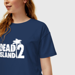 Женская футболка хлопок Oversize Dead Island 2 - logo - фото 2