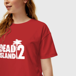 Женская футболка хлопок Oversize Dead Island 2 - logo - фото 2