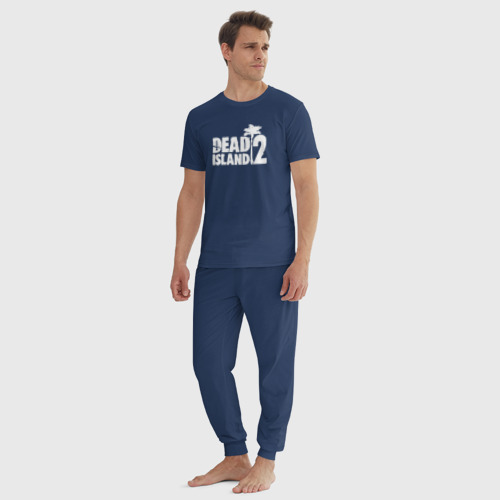 Мужская пижама хлопок Dead Island 2 - logo, цвет темно-синий - фото 5