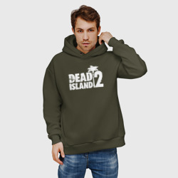 Мужское худи Oversize хлопок Dead Island 2 - logo - фото 2