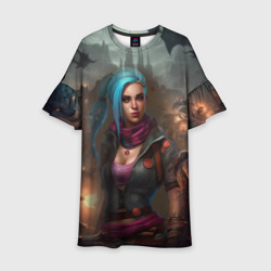 Детское платье 3D Jinx art Arcane League of Legends fantasy