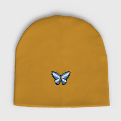 Женская шапка демисезонная Шотландия бабочка