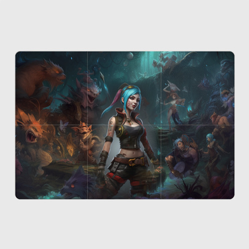 Магнитный плакат 3Х2 Jinx fantasy art Arcane League of Legends