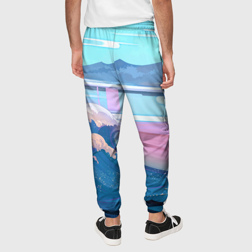 Мужские брюки 3D Japan - landscape - waves, цвет 3D печать - фото 5
