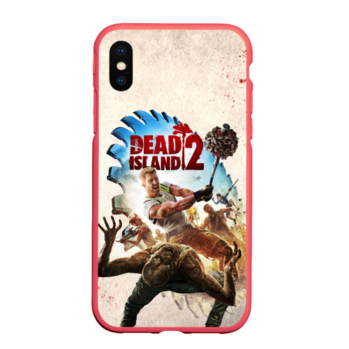 Чехол для iPhone XS Max матовый Сharacters - Dead Island 2, цвет красный