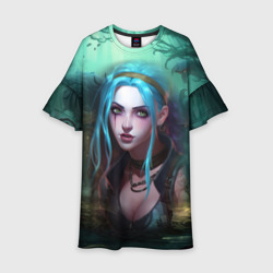 Детское платье 3D Jinx fantasy art Arcane League of Legends