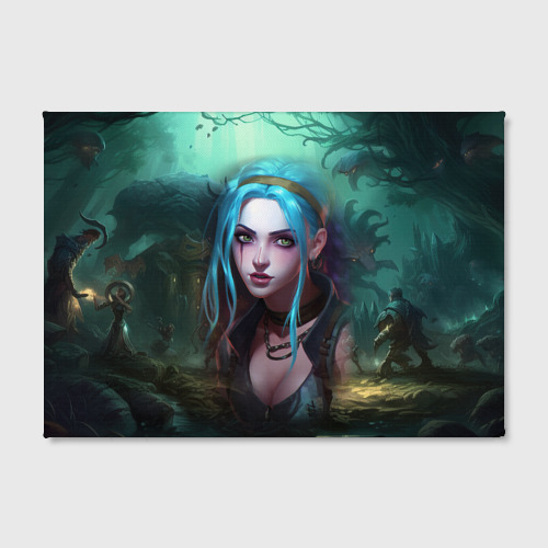 Холст прямоугольный Jinx fantasy art Arcane League of Legends, цвет 3D печать - фото 2