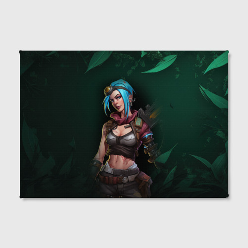 Холст прямоугольный Jinx art green Arcane League of Legends, цвет 3D печать - фото 2