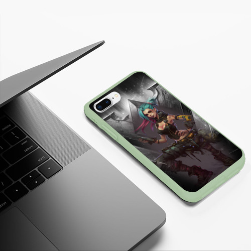 Чехол для iPhone 7Plus/8 Plus матовый с принтом Jinx art Arcane League      of Legends, фото #5