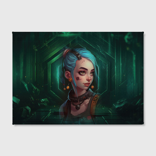 Холст прямоугольный Jinx green Arcane League of Legends, цвет 3D печать - фото 2