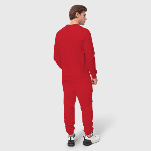 Мужской костюм хлопок с принтом Красное потрачено - мини, вид сзади #2