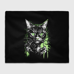 Плед 3D Green cat