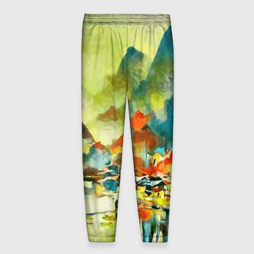 Мужские брюки 3D Japan - landscape - art - painting, цвет 3D печать - фото 2
