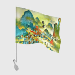 Флаг для автомобиля Japan - landscape - art - painting
