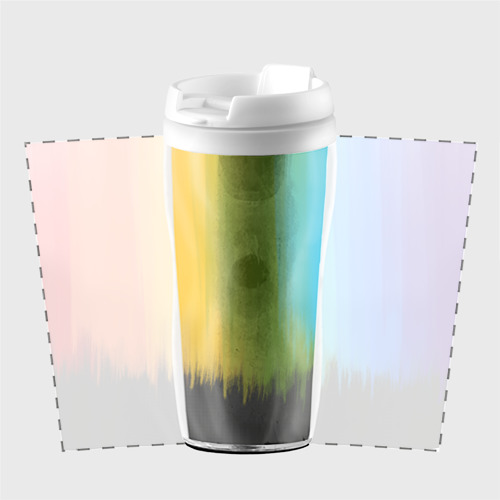 Термокружка-непроливайка Летняя радуга, цвет белый - фото 2
