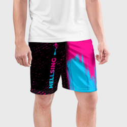Мужские шорты спортивные Hellsing - neon gradient: по-вертикали - фото 2